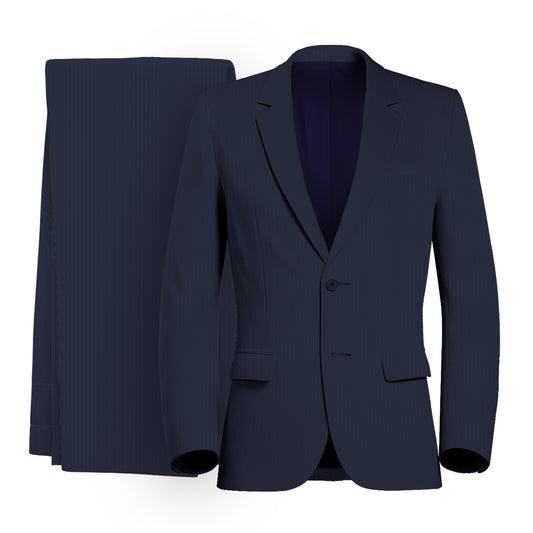 VBC Blue Herringbone Suit