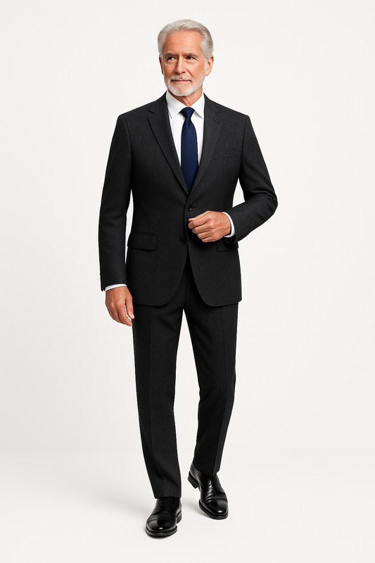 VBC Charcoal Herringbone Suit