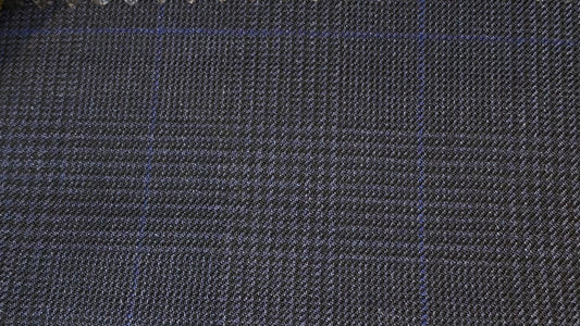 Charcoal and Blue Check Suit